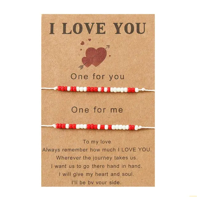 "I Love You" Morse Code Charm Bracelets