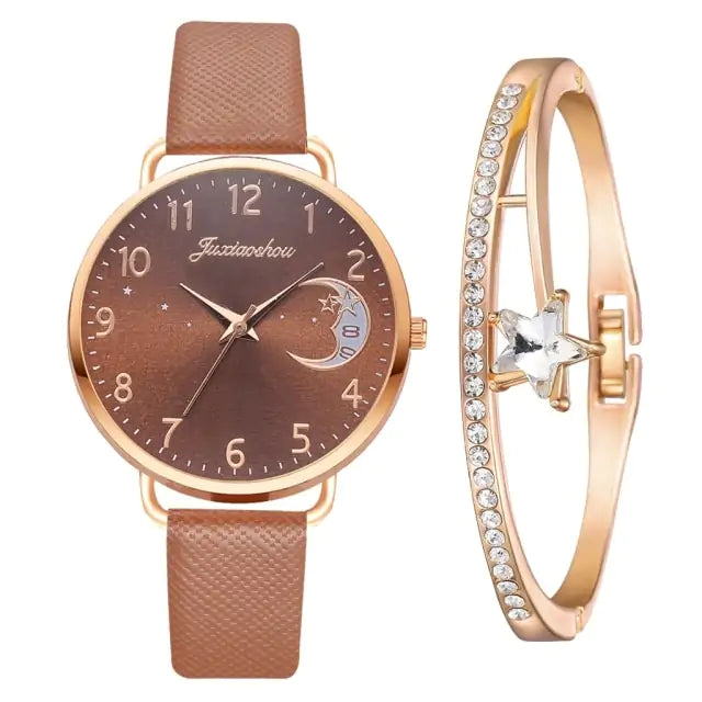 Moon Numbers Bracelet & Watch Set