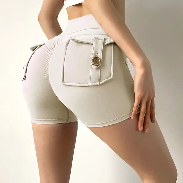 High Waisted Scrunch Butt Push Up Shorts