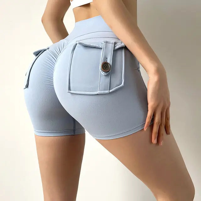 High Waisted Scrunch Butt Push Up Shorts