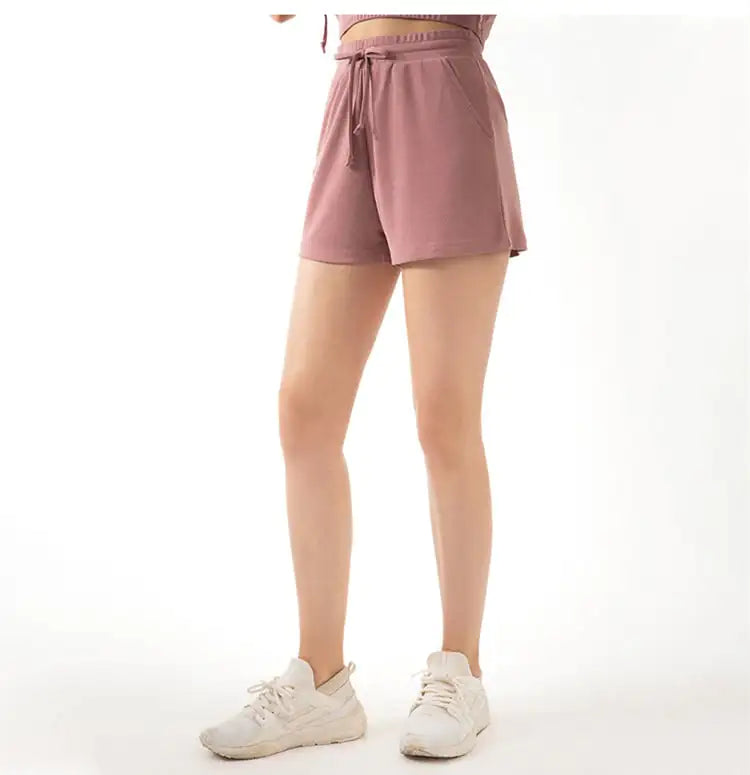 Lace Wide Loose Yoga Shorts