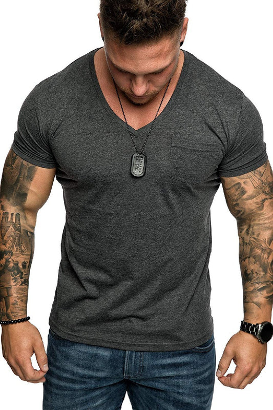 Men's Causal V-Neck T-Shirt