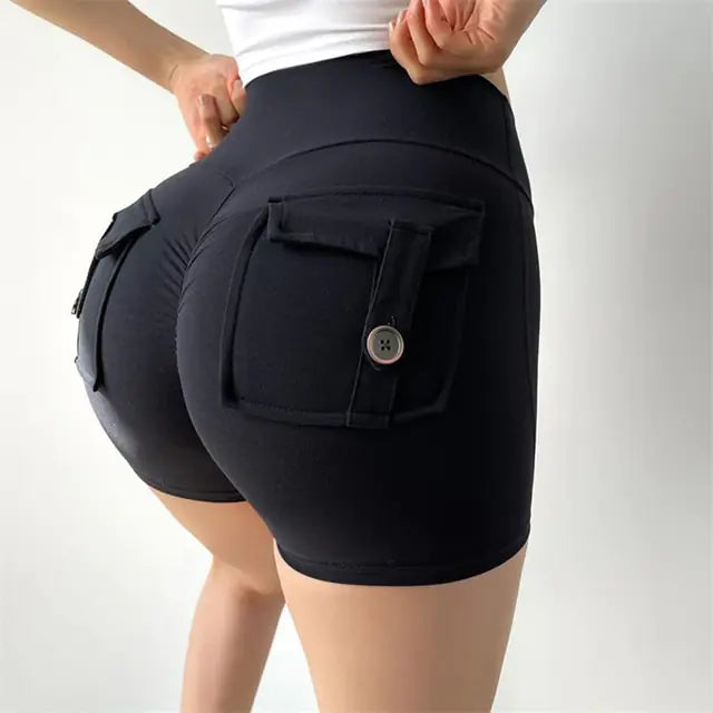 High Waisted Scrunch Butt Push Up Shorts