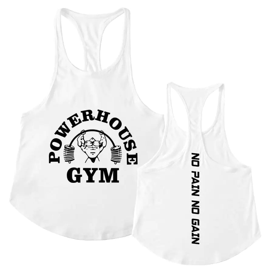 Men's Y-Back Stringer Powerhouse Tank Tops