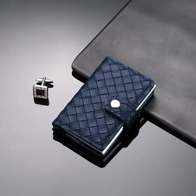 Leather Wallet with Button