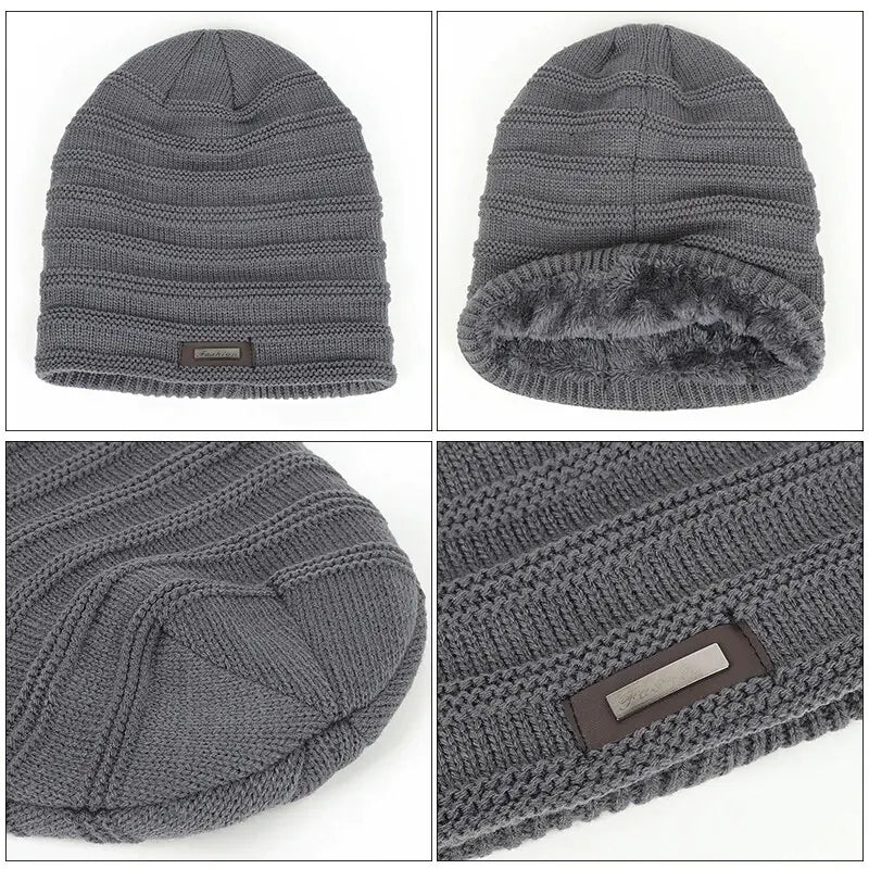 Fleece Lined Knitted Beanie