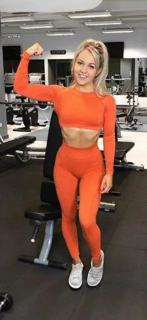 Long Sleeve Crop Top & Leggings Set