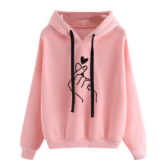 Women's Casual Heart Hoodies