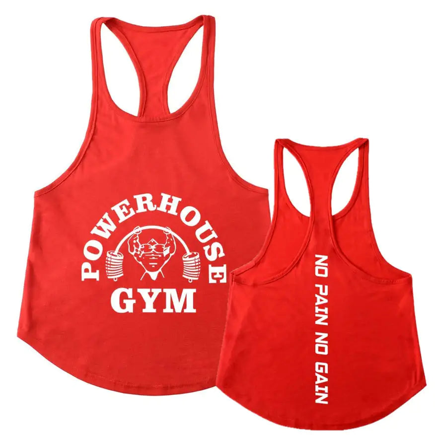 Men's Y-Back Stringer Powerhouse Tank Tops