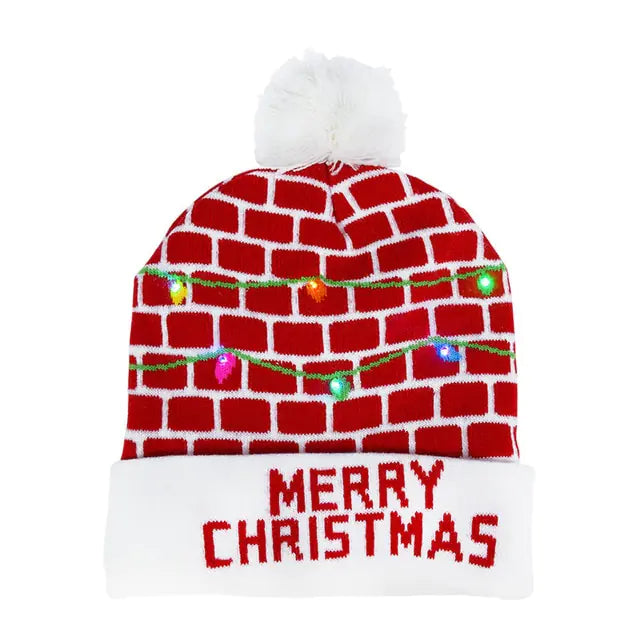 LED Knitted Christmas Hat