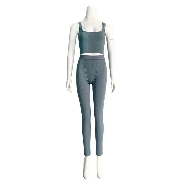 Cropped Tank Top & Leggings Set