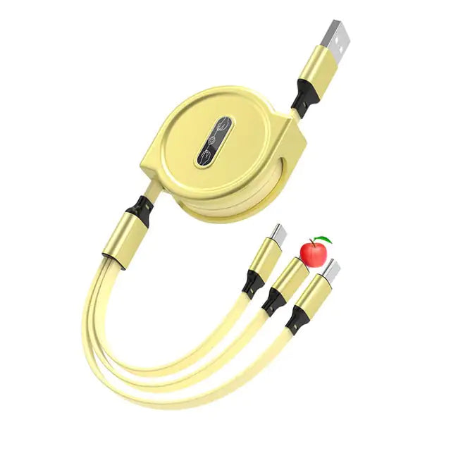 Retractable 3 in 1 USB Cable