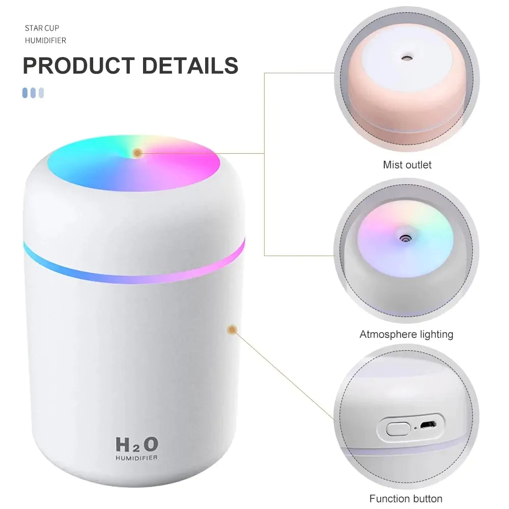 Mini Air Humidifier Aroma Oil Diffuser