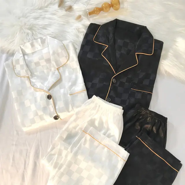 Couples Luxury Silk Pajama Sets
