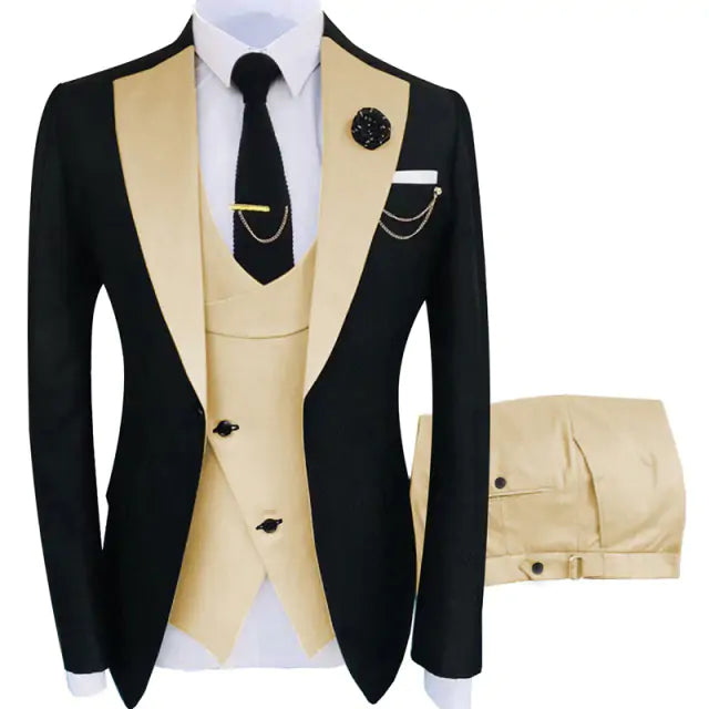 Fitted 3 Piece Tuxedo Set