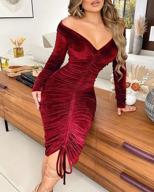 Velvet Pencil Dress