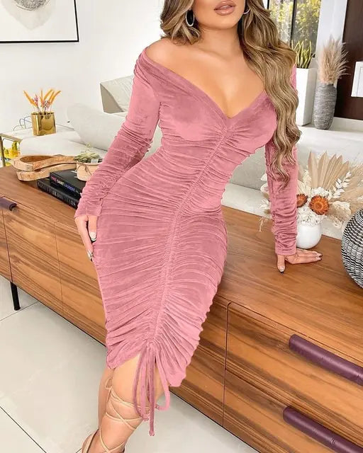 Velvet Pencil Dress