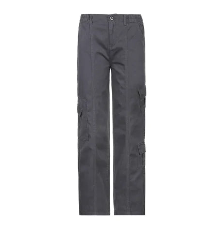 Solid Baggy Cargo Pants