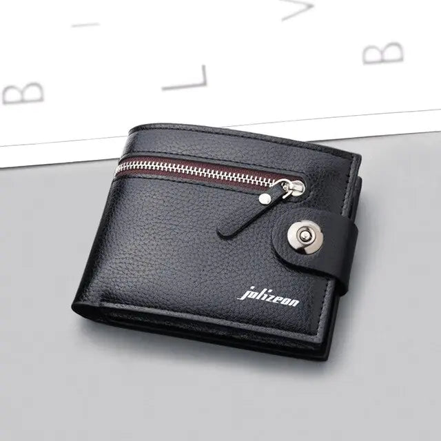 Retro Woven Pattern Leather Wallet