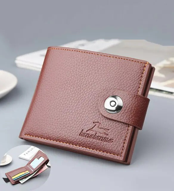 Retro Woven Pattern Leather Wallet