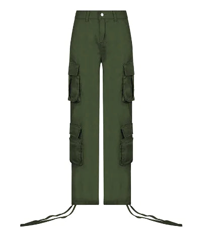 Solid Baggy Cargo Pants