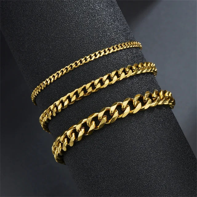 Stainless Steel Cuban Chain Bracelet