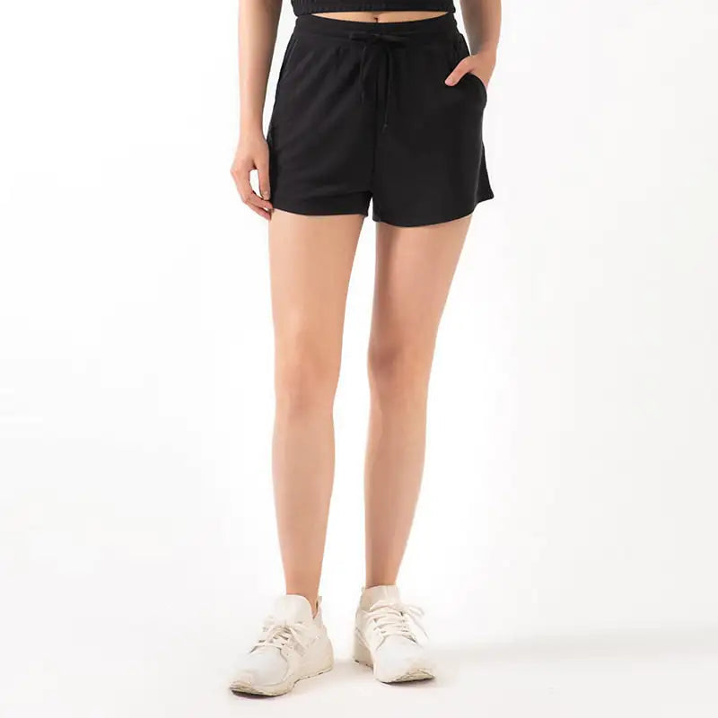 Lace Wide Loose Yoga Shorts