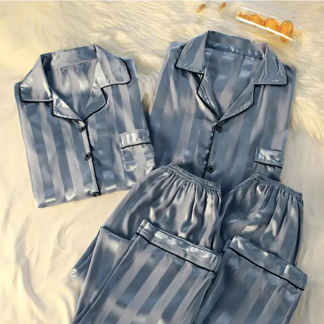Couples Luxury Silk Pajama Sets