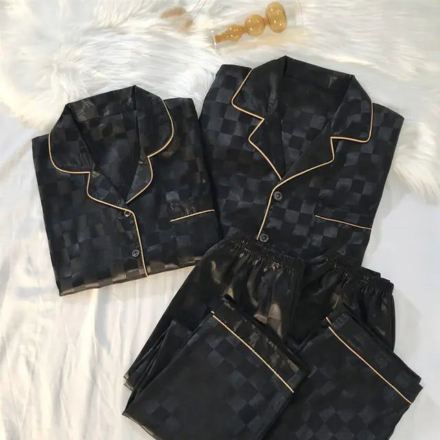 Couples Luxury Silk Pajama Sets