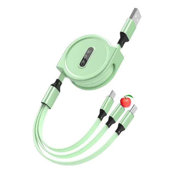 Retractable 3 in 1 USB Cable
