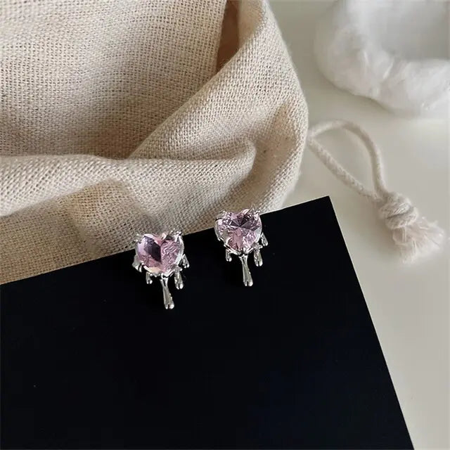 Crystal Heart Earrings