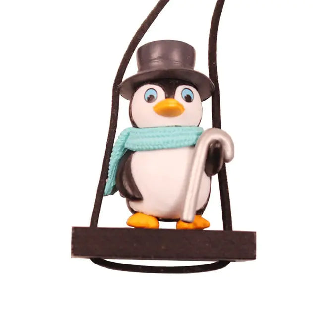 Swinging Penguin Car Ornament