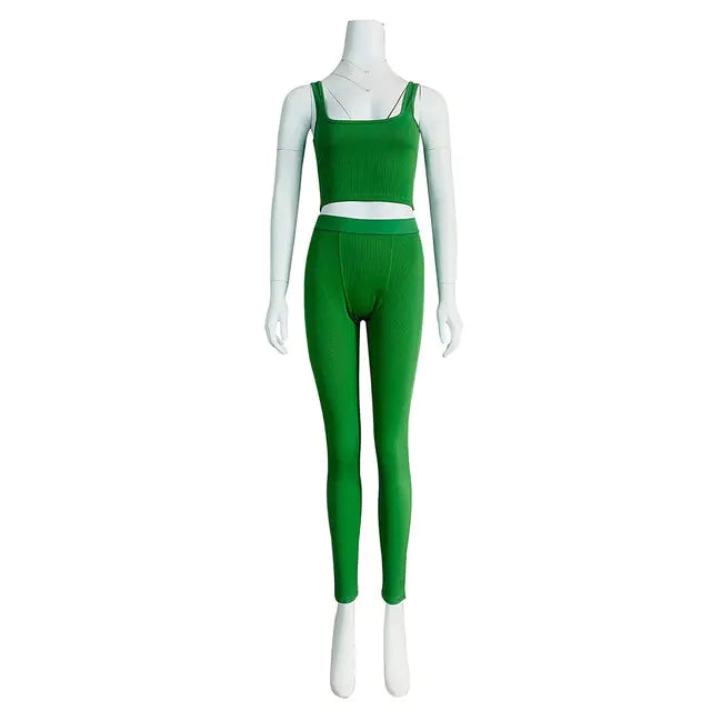 Cropped Tank Top & Leggings Set