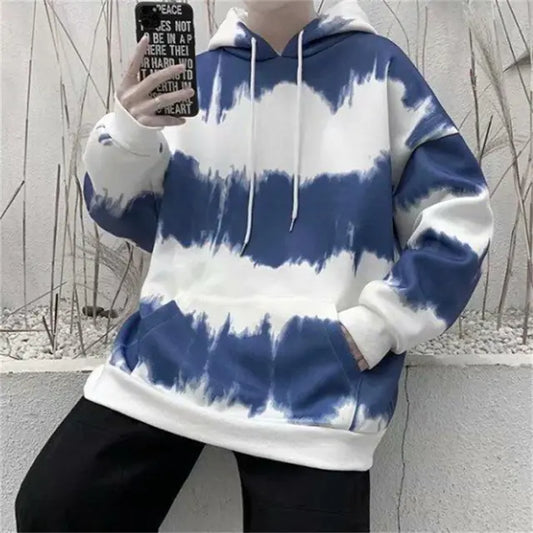Men's Oversized Tie-Dye Drawstring Hoodies