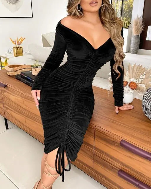 Velvet Pencil Dress
