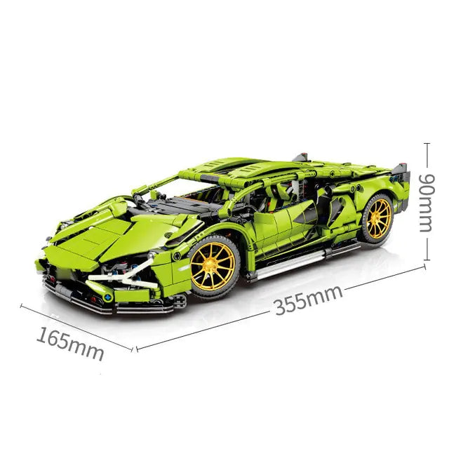 Green Lamborghini Sian Building Blocks