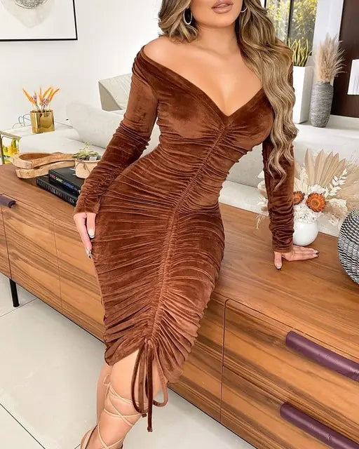 Velvet Pencil Dress