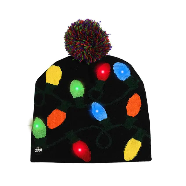 LED Knitted Christmas Hat