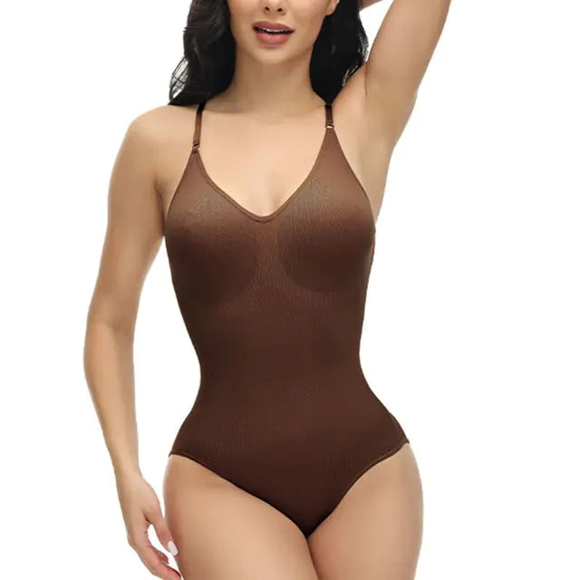 V-Neck Spaghetti Strap Bodysuit
