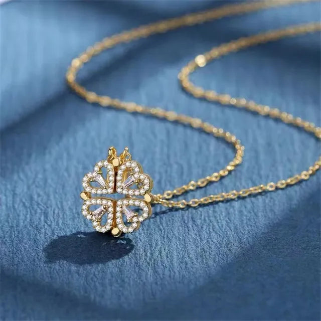 Clover Heart Shaped Necklace