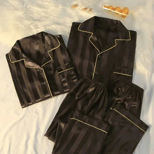Couples Luxury Silk Pajama Sets