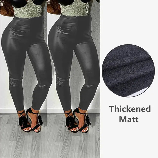 High Waist Leather Leggings