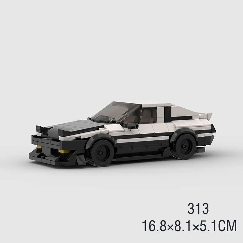 Black & White AE86 Toyota Car Building Blocks