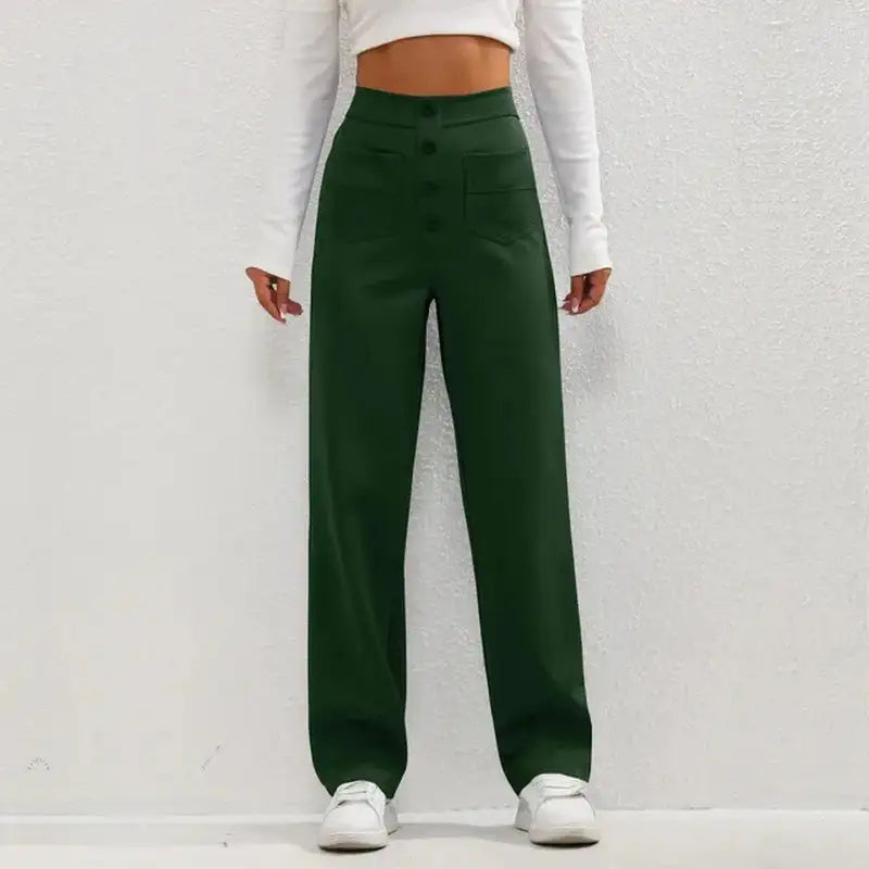 High-Waisted Casual Pants