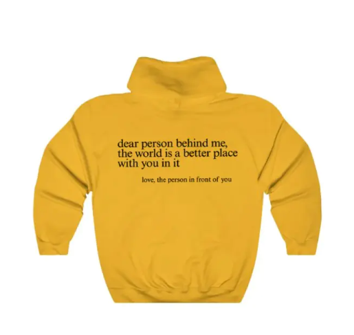 Unisex "Dear Person Behind Me" Drawstring Hoodie