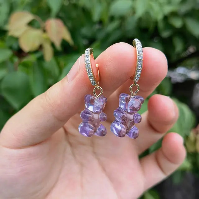 Cute Gummy Bear Dangle Earrings