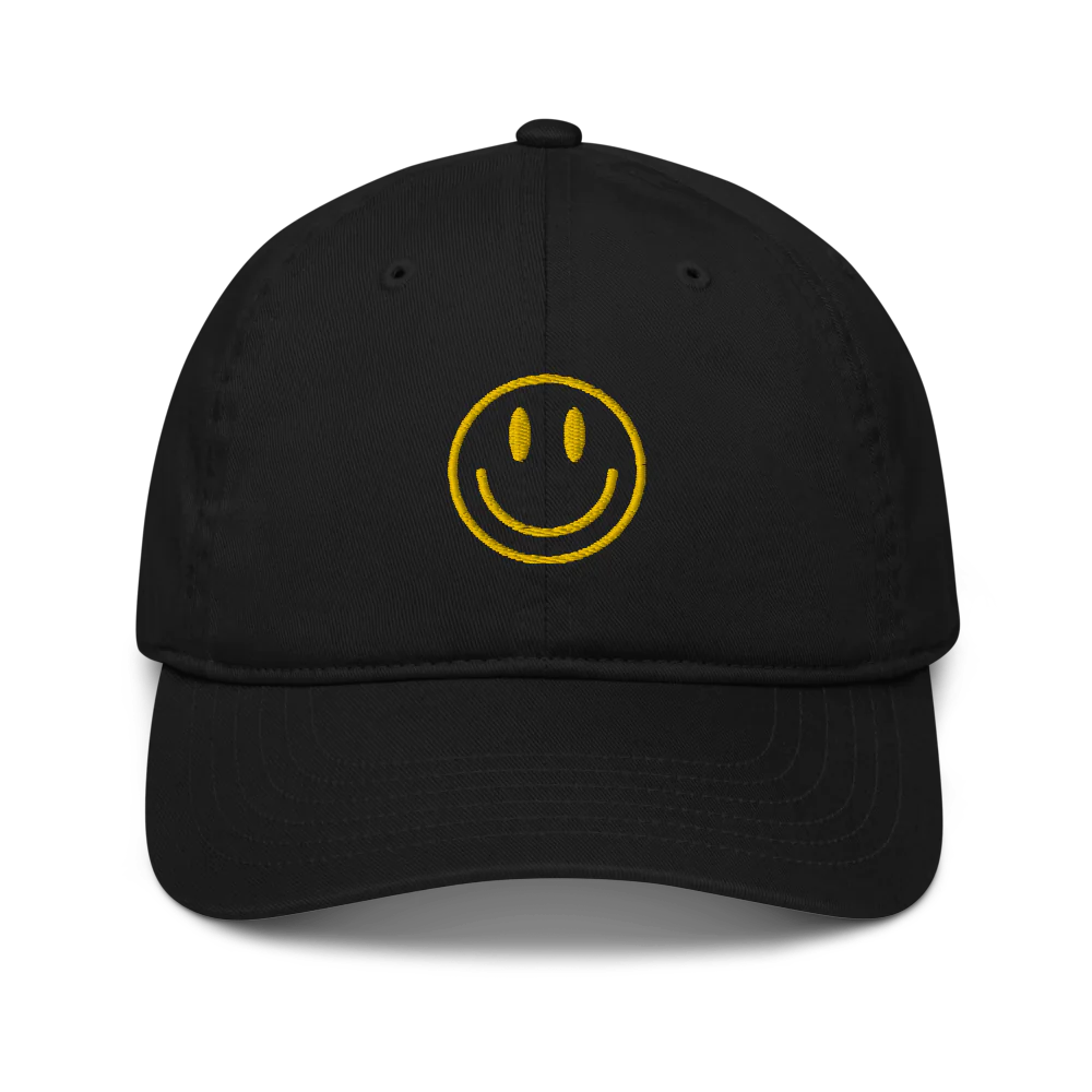 Smiley Face Organic Baseball Cap