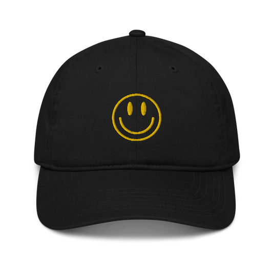 Smiley Face Organic Baseball Cap