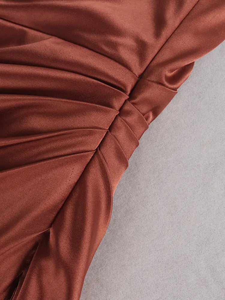 Midi Split Satin Dress