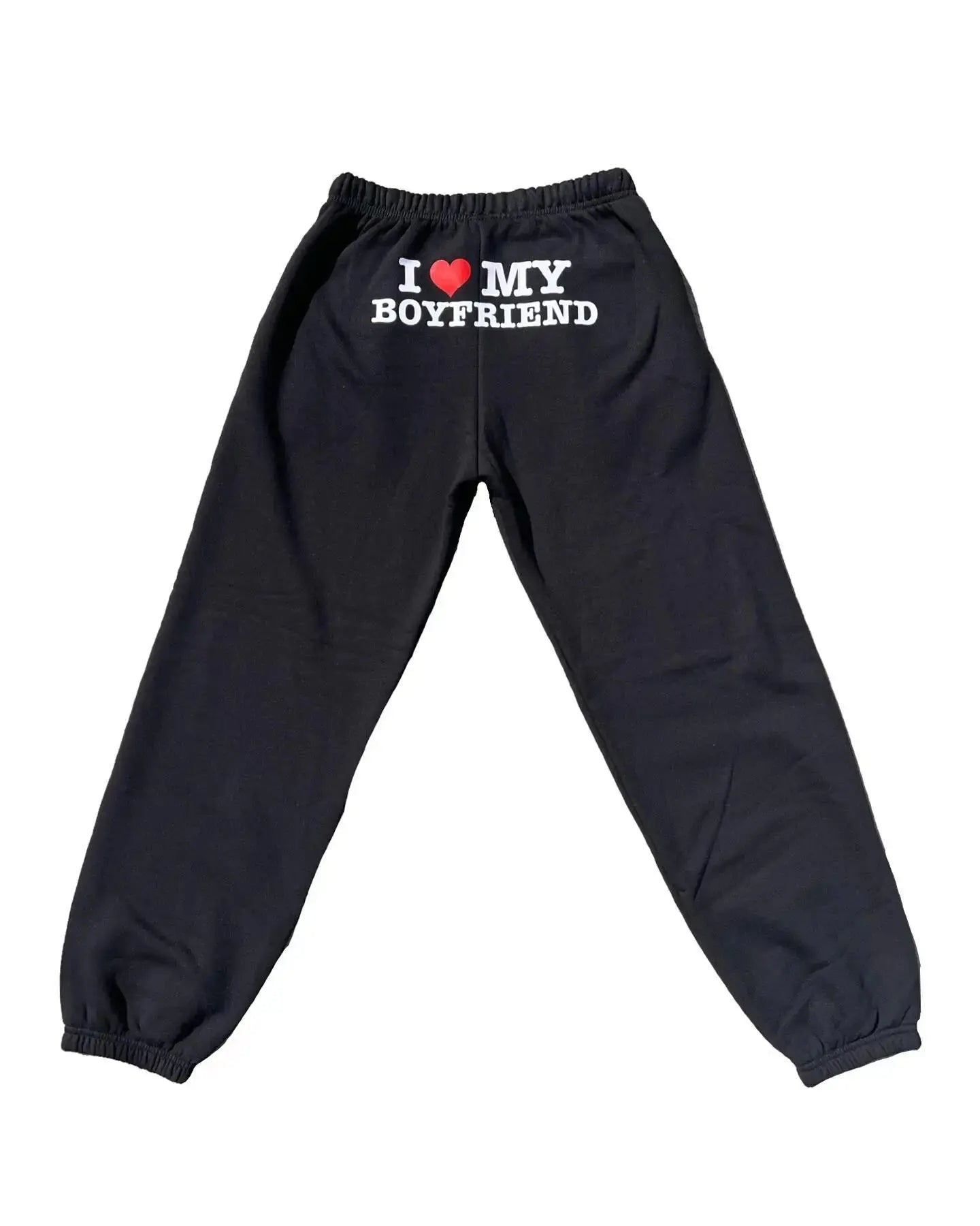 "I Love My Boyfriend" Elastic Waist Sweatpants
